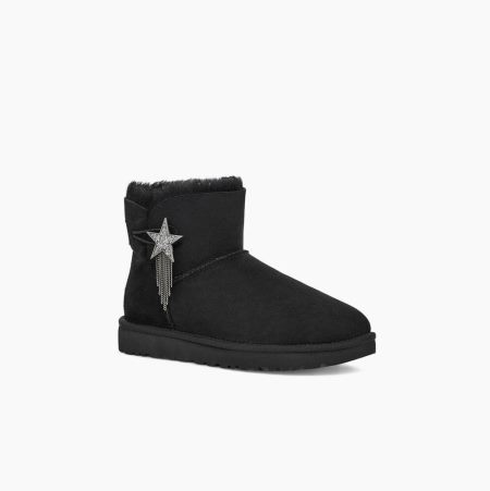 UGG Mini Bailey Star - Boots Dame - Svart (NO-U738)